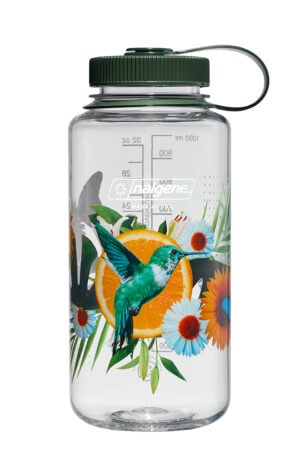32oz Wide Mouth Surrealist Bottles - Hummingbird