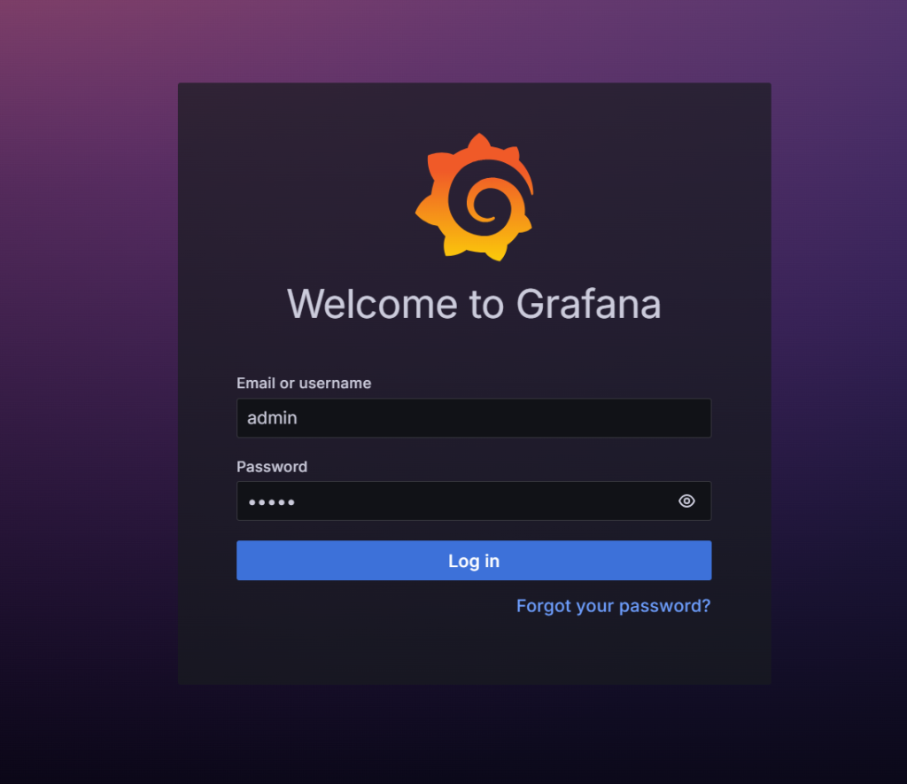 Grafana Login Page